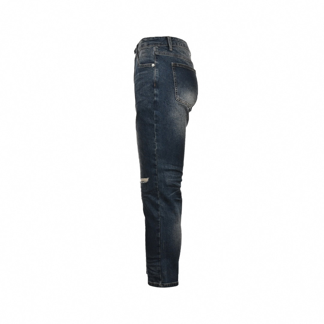 Dior Distressed Dark-Wash Slim-Fit Denim Jeans - image 3