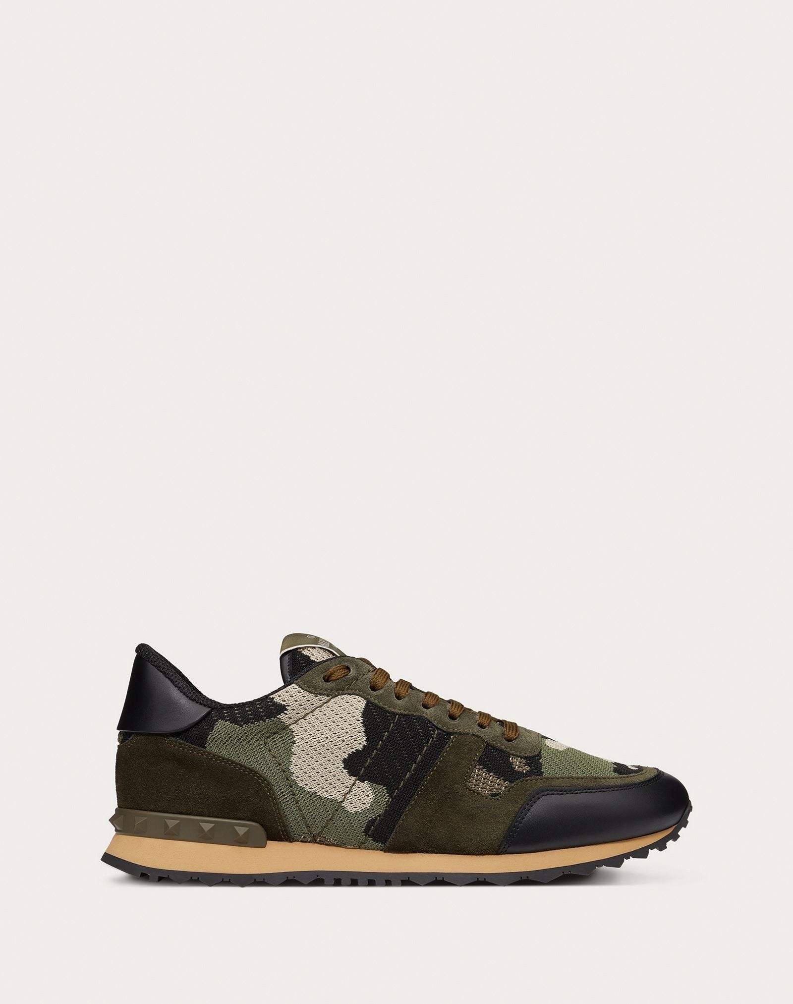 Valentino Garavani Mesh Fabric Camouflage Rockrunner Sneaker