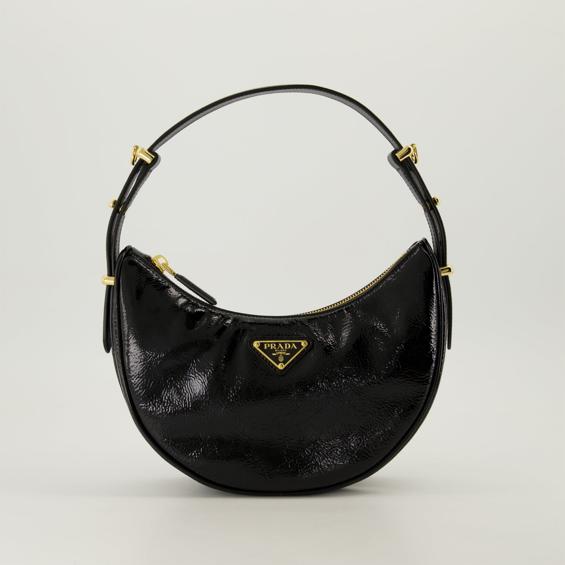 Prada Patent Leather Shoulder Bag (Black)