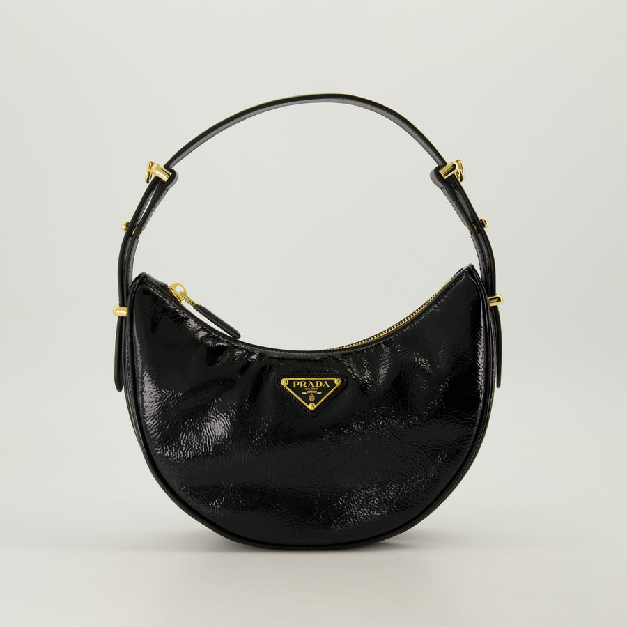 Prada Patent Leather Shoulder Bag (Black)