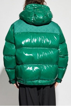 Casablanca Green Monogrammed Quilted Down Jacket - image 3