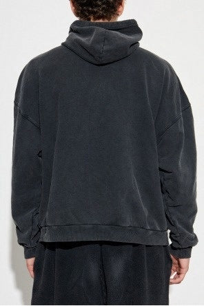 Balenciaga Black Vintage Logo Oversized Hoodie - image 4