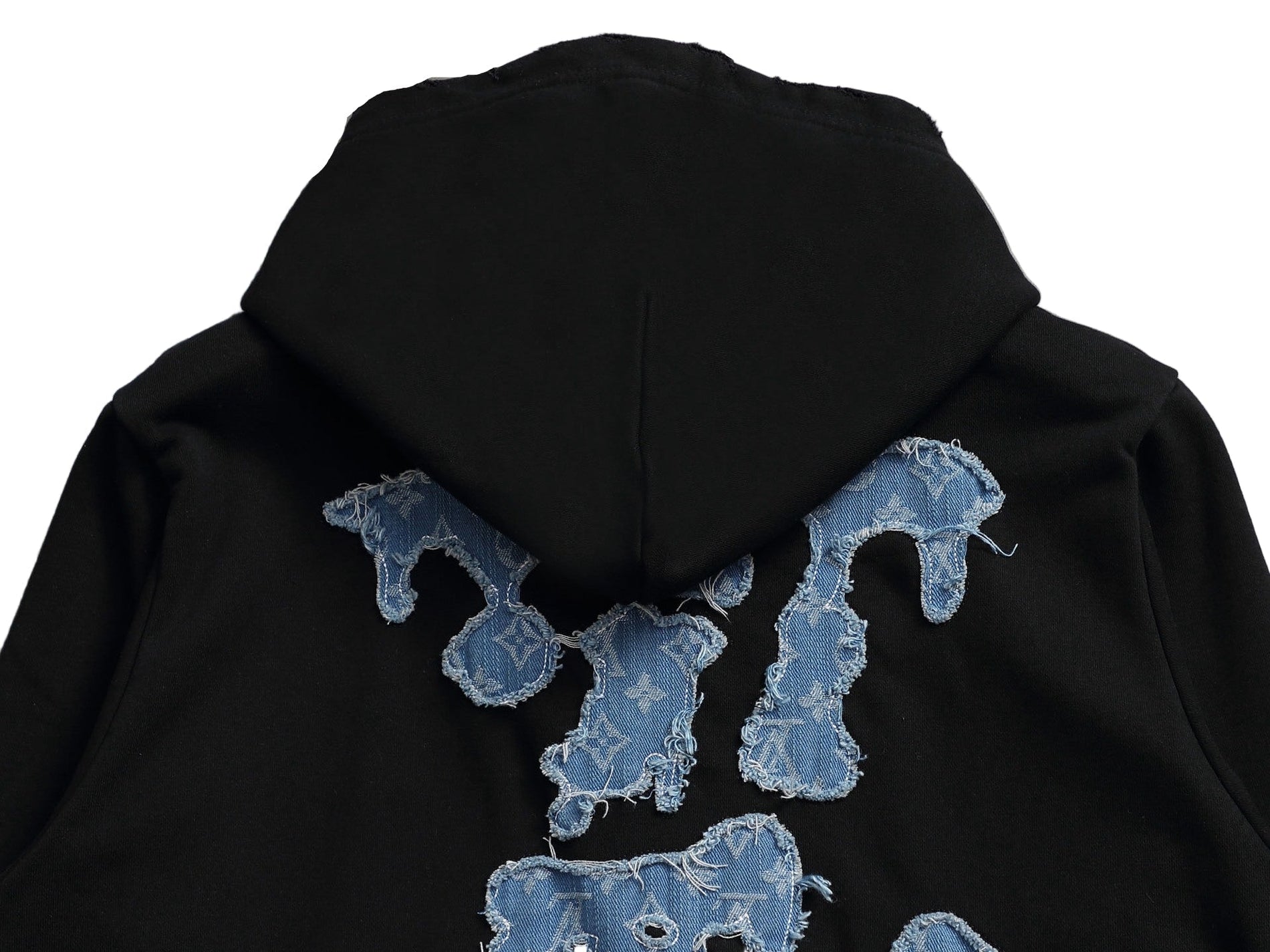 Louis Vuitton Black Gradient Hoodie with Blue LV Patch - image 6