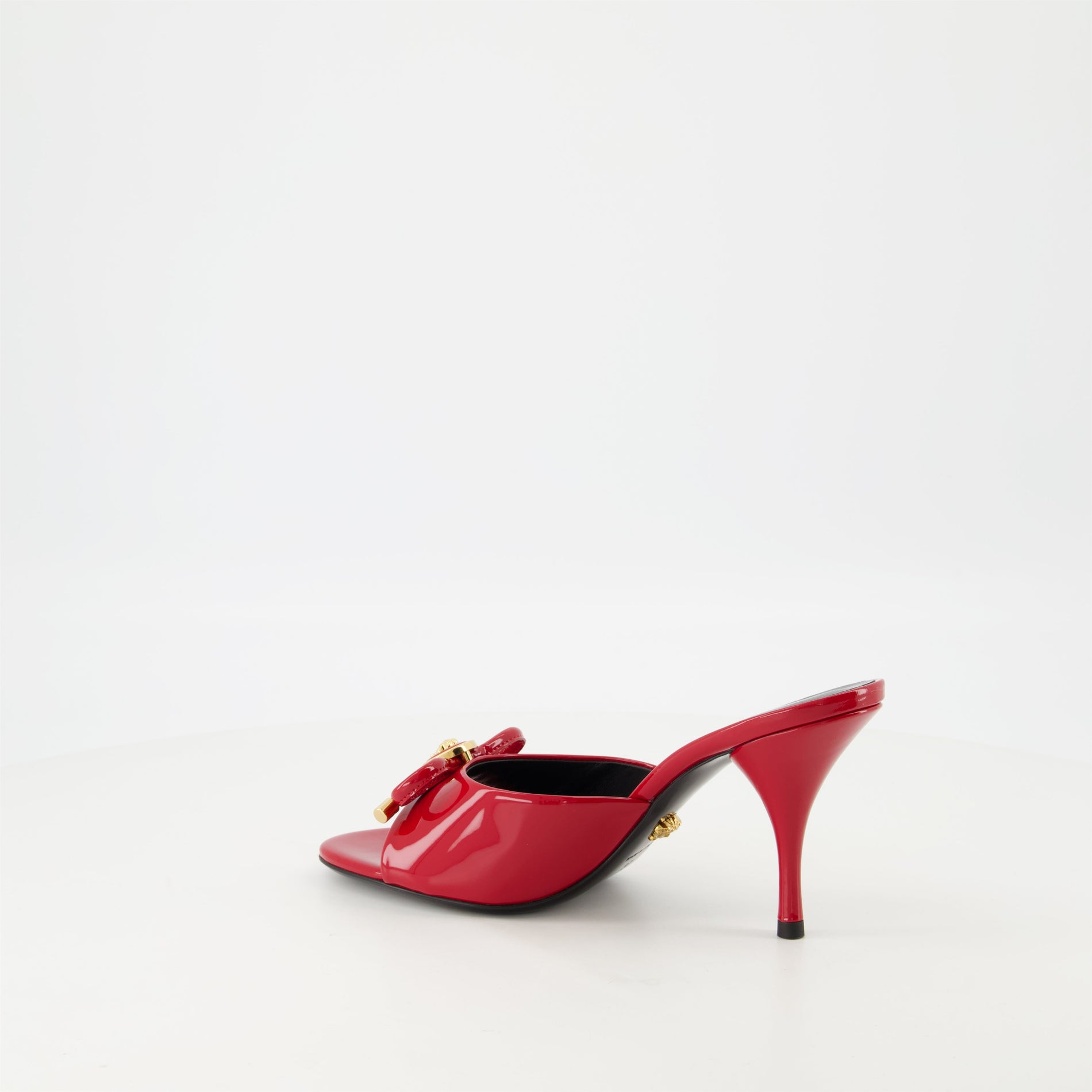 Versace Red Patent Leather Mule Heels - image 3