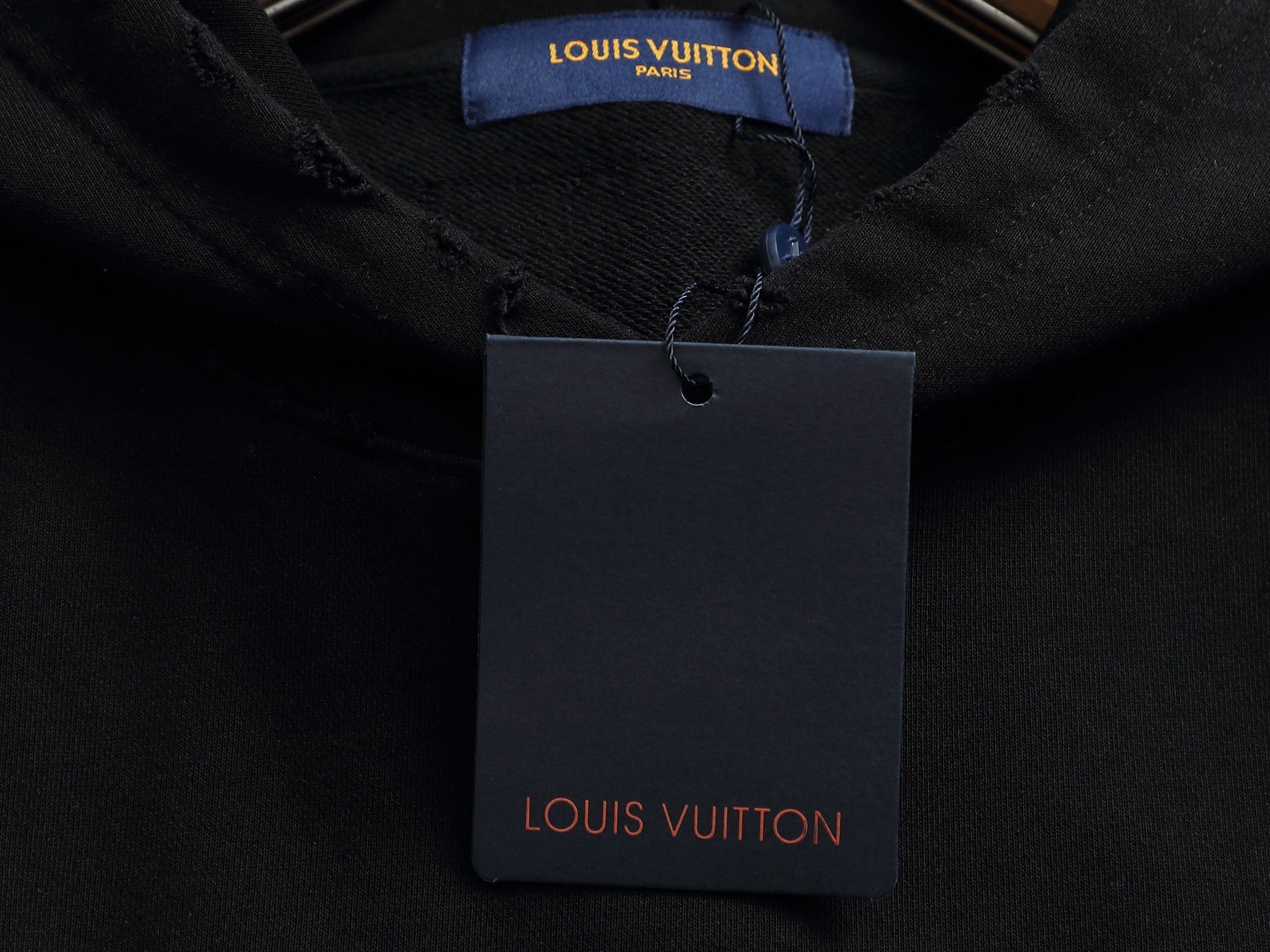 Louis Vuitton Black Gradient Hoodie with Blue LV Patch - image 8
