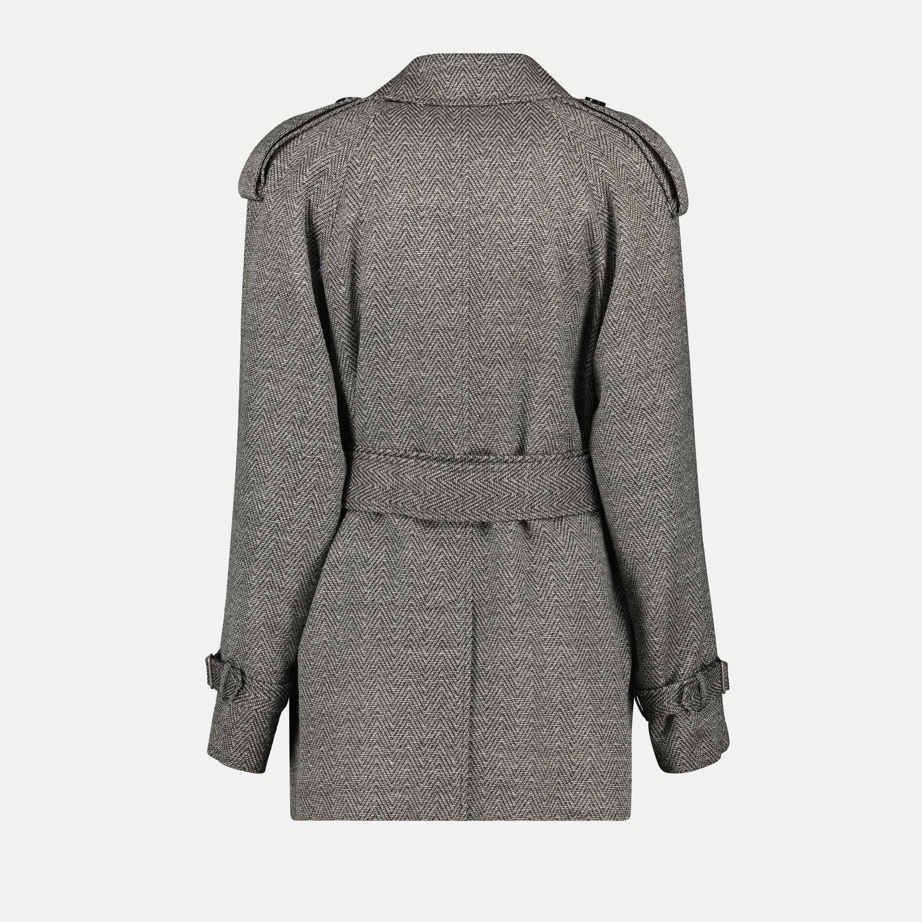 Burberry Wool and Silk Trench Coat - image 4
