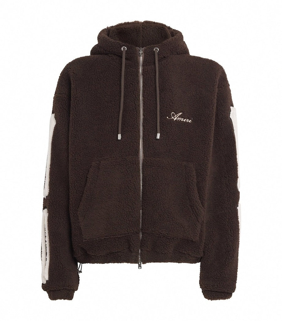 Amiri Fleece Bones Zip Hoodie