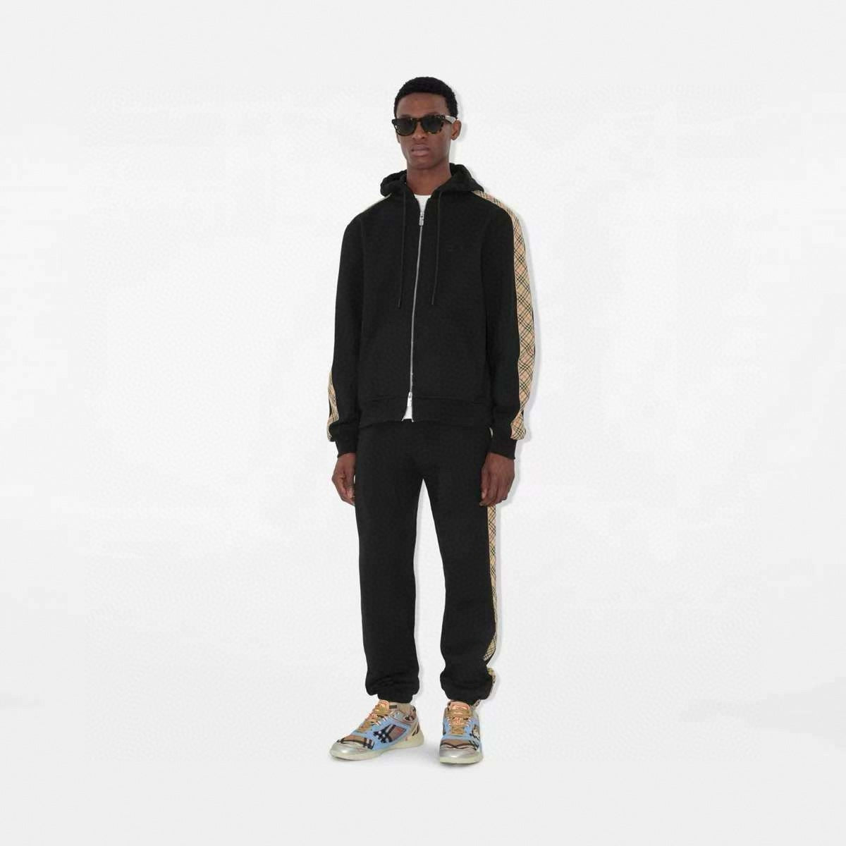 Burberry Zip Hoodie with Icon Stripe Detail - image 9