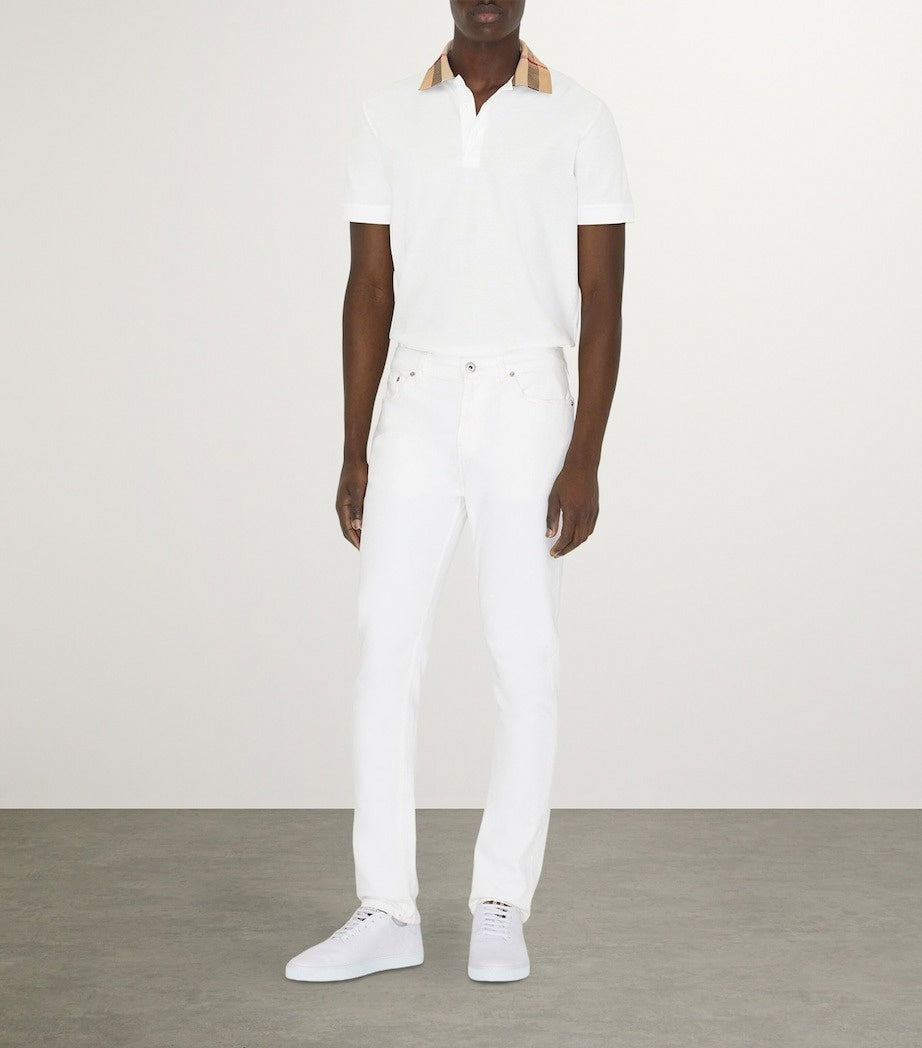 Burberry Cotton Polo Shirt with Iconic Check Collar - image 4