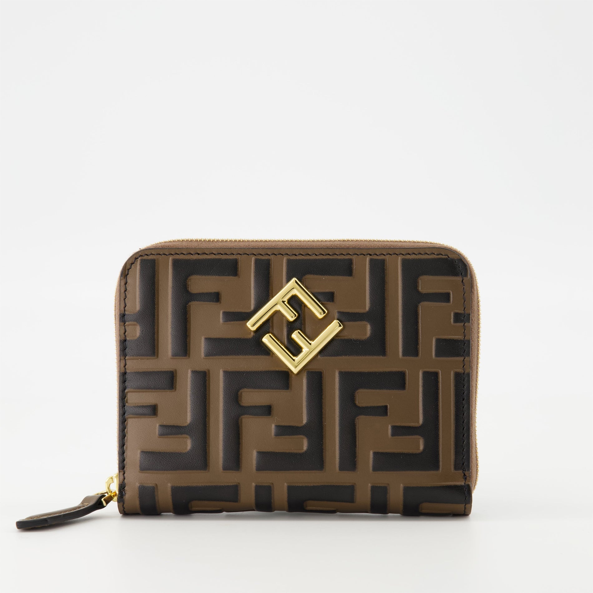 Fendi Embossed Zip Wallet