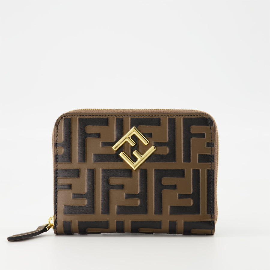 Fendi Embossed Zip Wallet