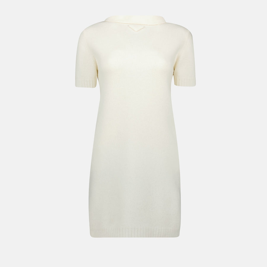 Prada Short-Sleeve Knit Mini Dress