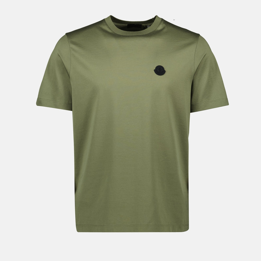 Moncler Khaki Vertical Logo T-Shirt