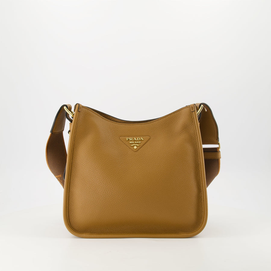 Prada Leather Shoulder Bag (Tan)