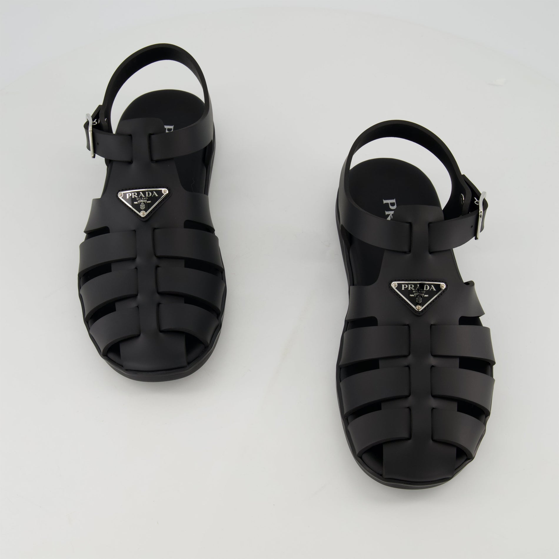 Prada Black Rubber Sandals - image 6