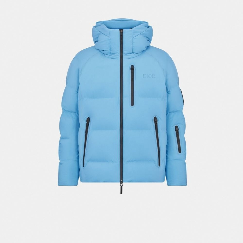Dior Hooded Down Jacket in Sky Blue Technical Taffeta - image 2