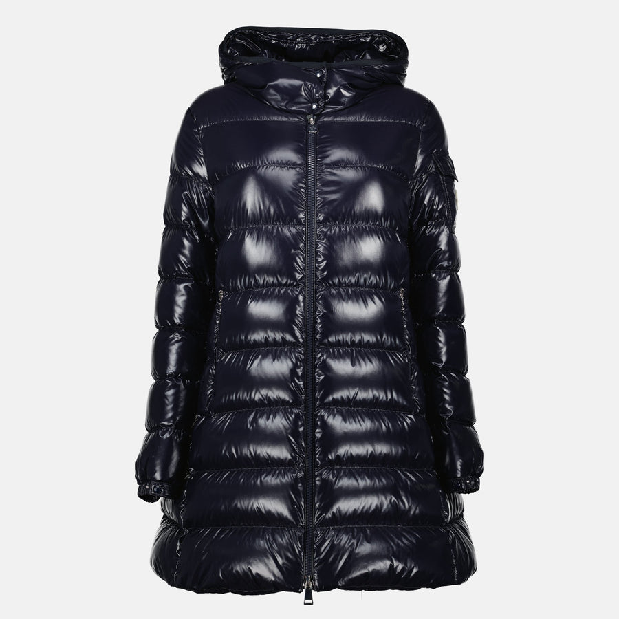 Moncler Glossy Hooded Long Puffer Coat