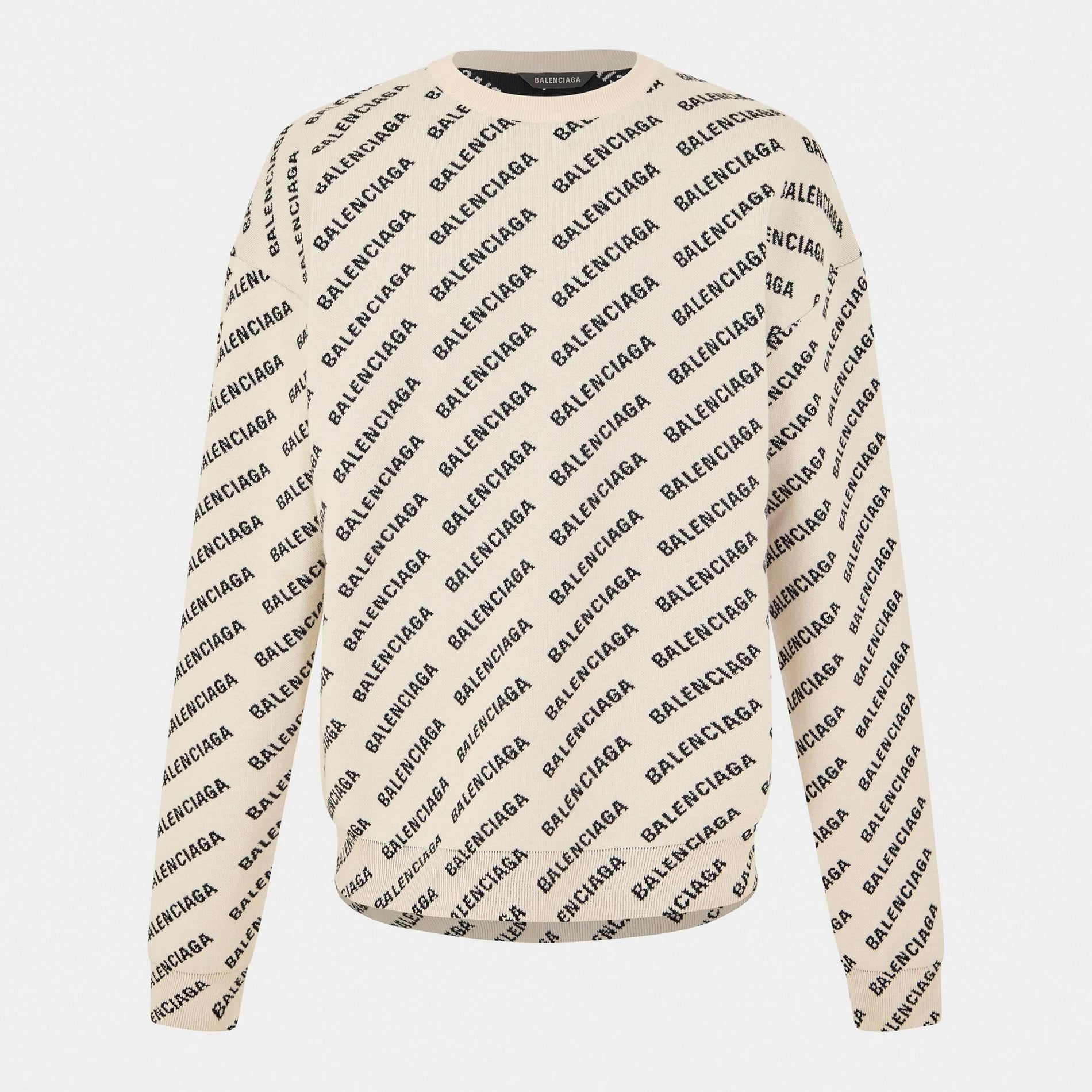 Balenciaga Mini All-Over Logo Sweater