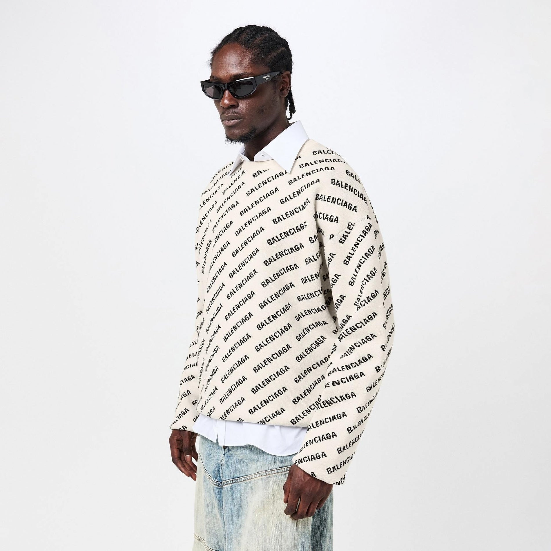 Balenciaga Mini All-Over Logo Sweater - image 6