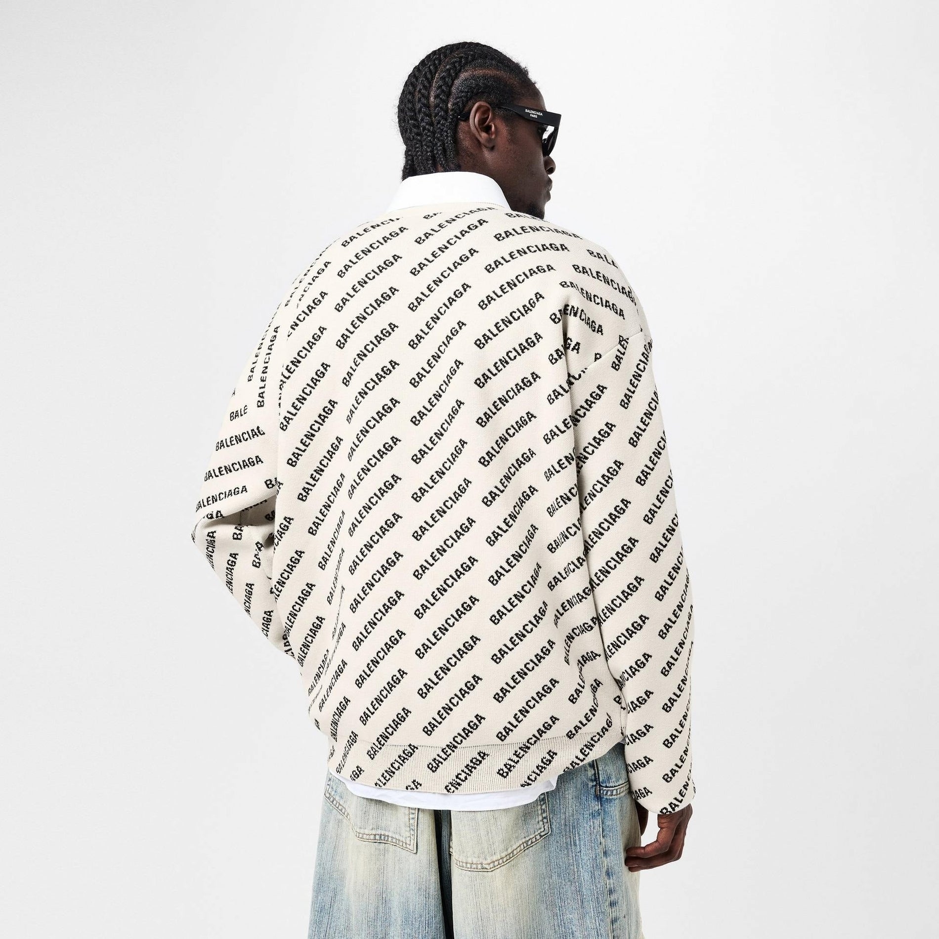 Balenciaga Mini All-Over Logo Sweater - image 5