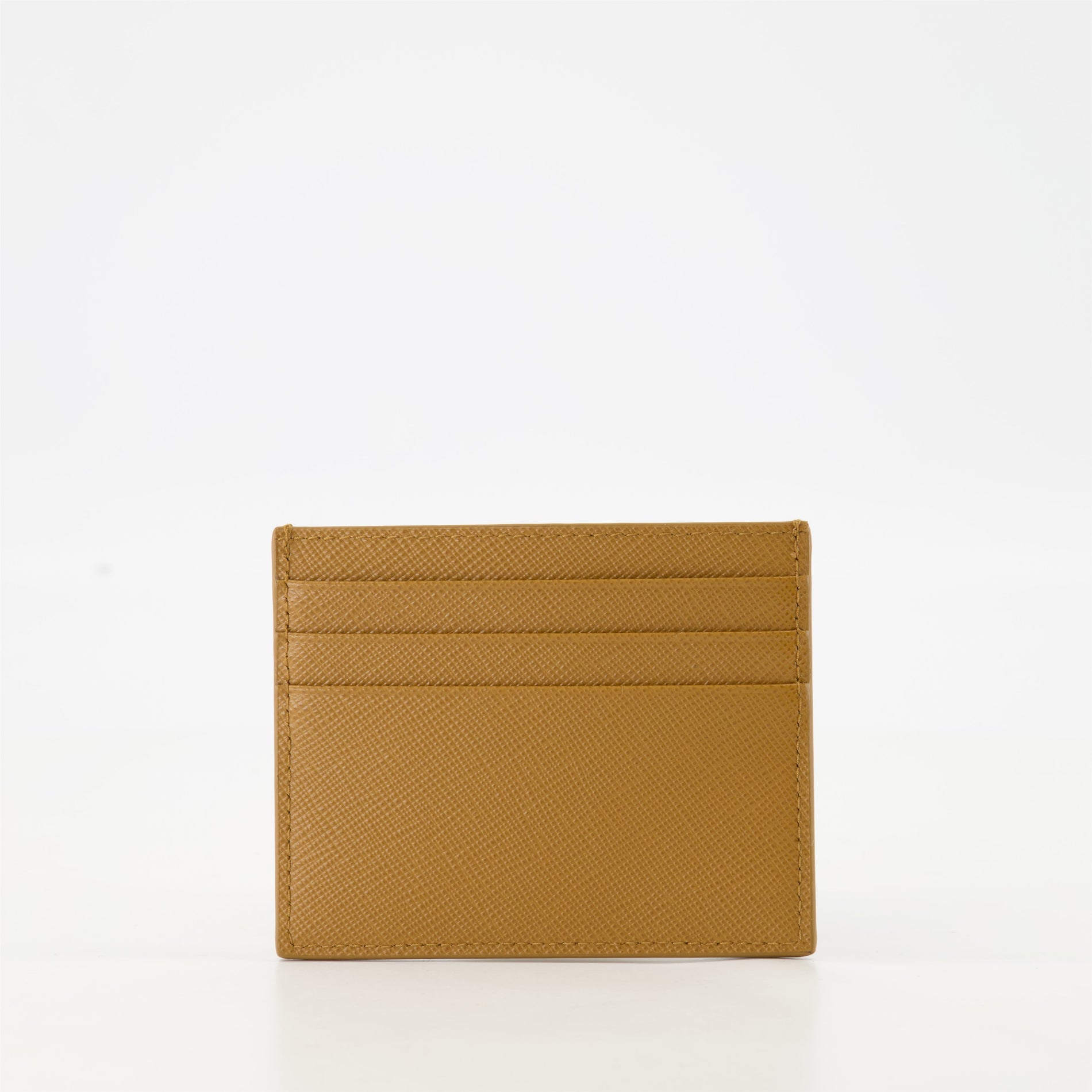 Prada Saffiano Leather Card Holder – Tan - image 2