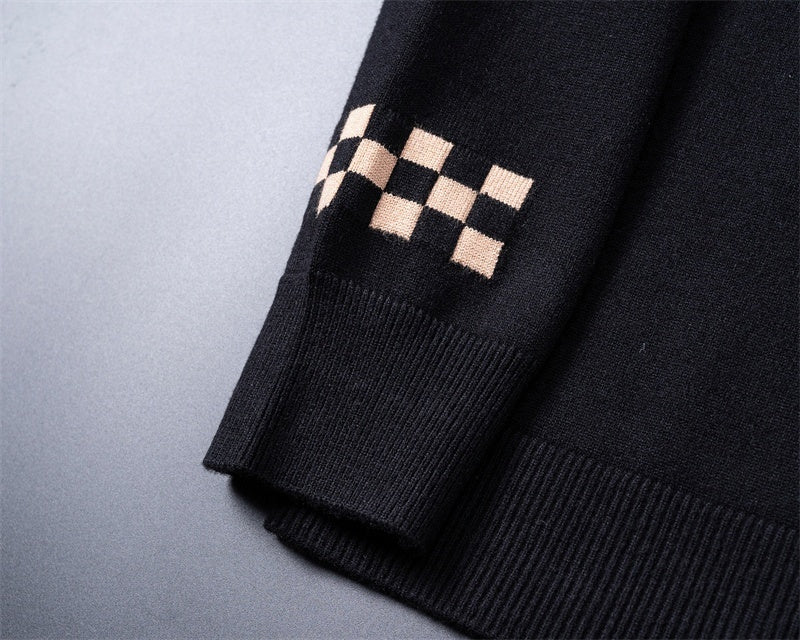 Louis Vuitton Black Monogram Accent Wool Cardigan - image 7