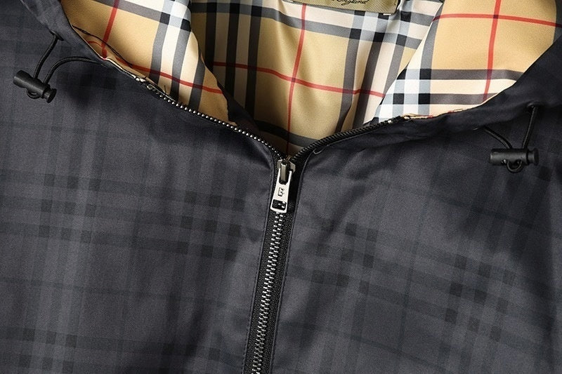 Burberry Charcoal Check Hooded Jacket - image 4