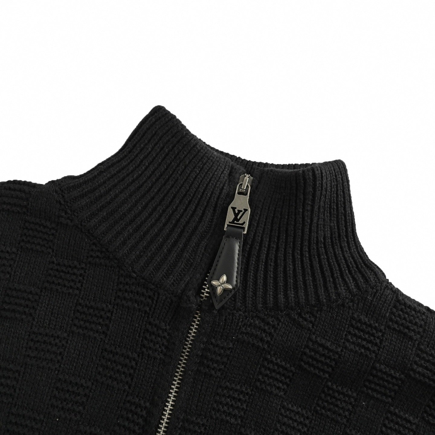 Louis Vuitton Damier Check Half-Zip Stand-Collar Knit Sweater - image 4