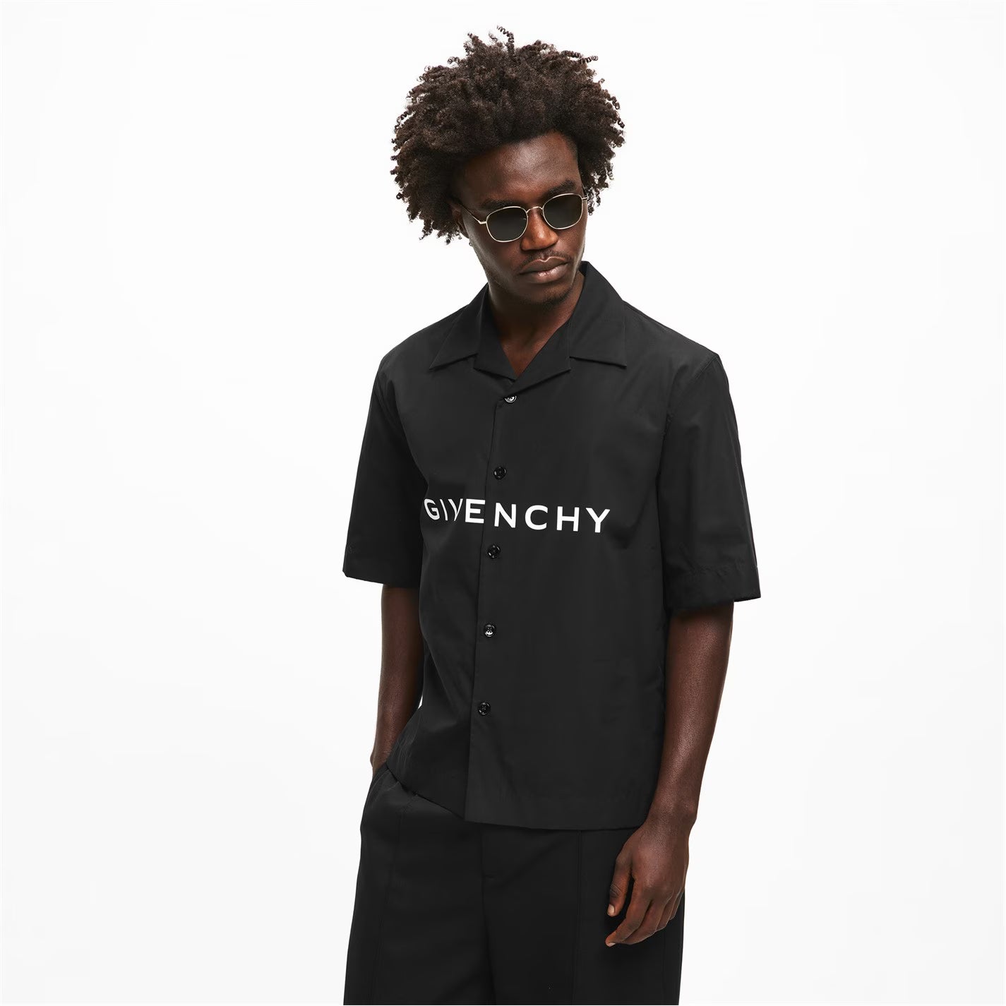 Givenchy GIV Boxy Fit Short Sleeve Plain Shirt - image 3