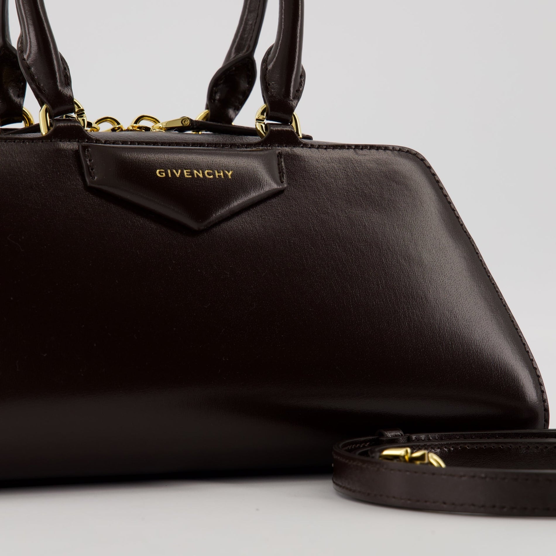 Givenchy Mini Antigona Top Handle Bag – Dark Brown - image 3