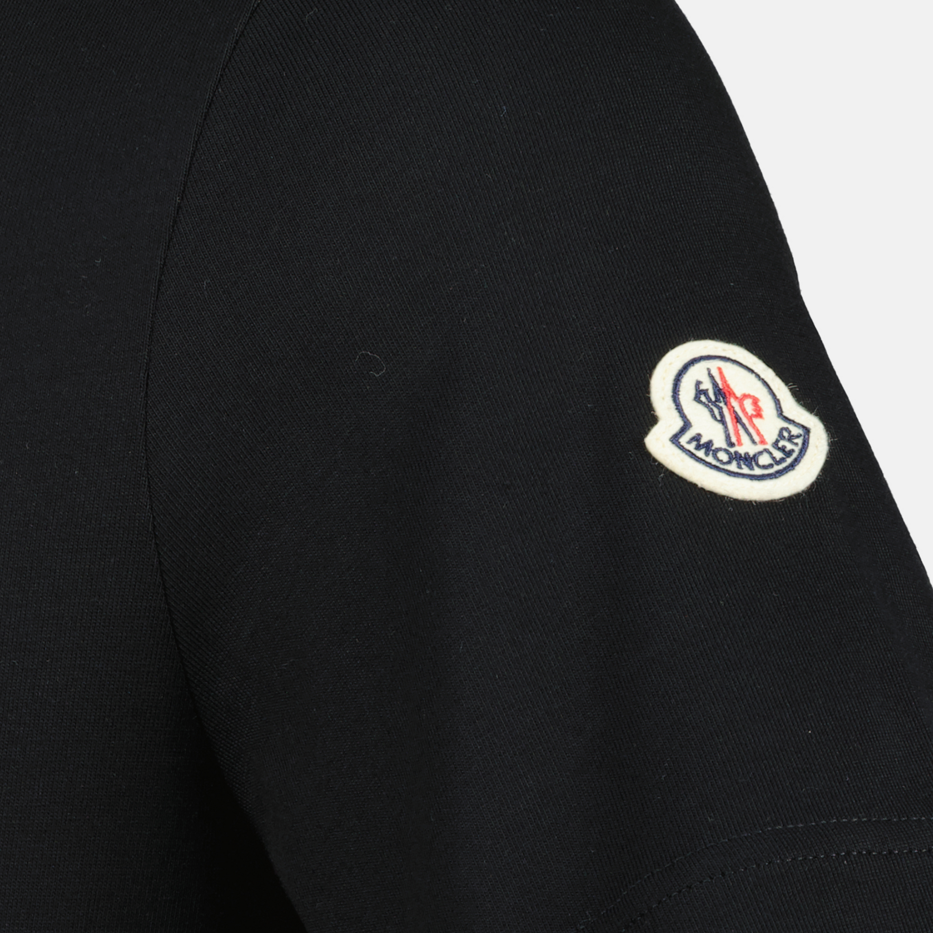 Moncler Black Embroidered Logo T-Shirt - image 7