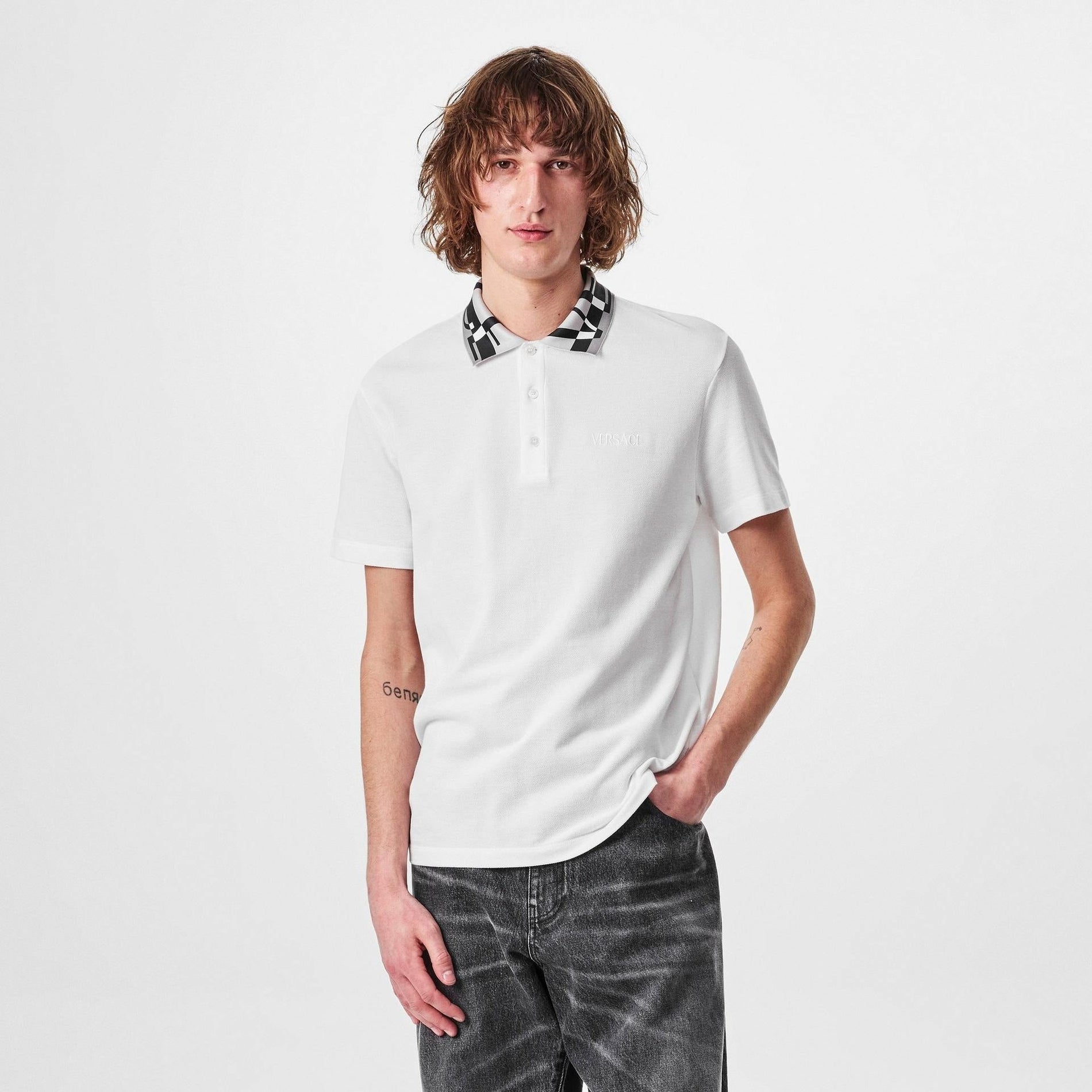 Versace Short Sleeve Polo Shirt - image 4