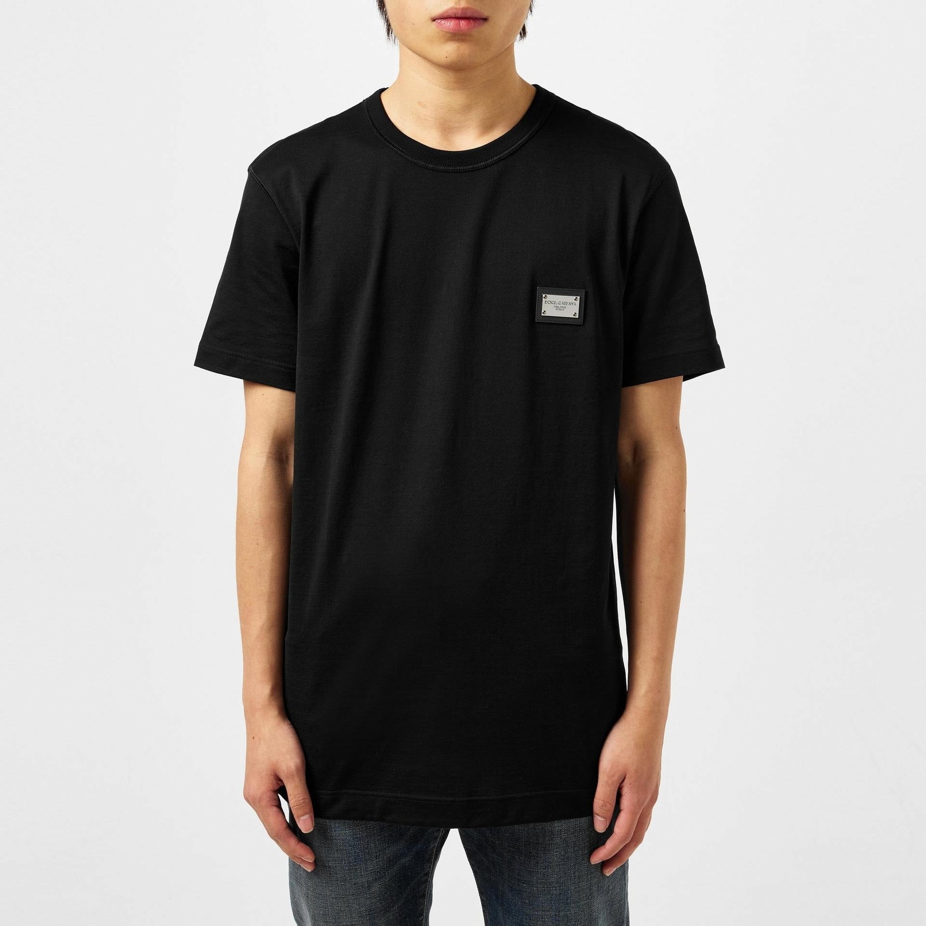 Dolce & Gabbana DG Cotton Plate T-Shirt – Black - image 3
