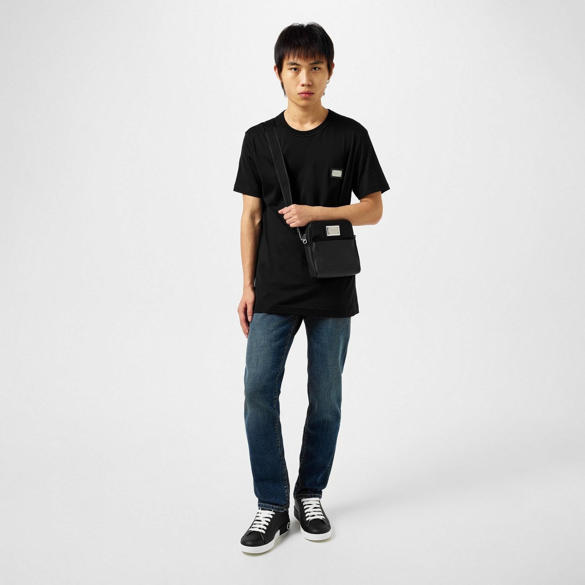 Dolce & Gabbana DG Cotton Plate T-Shirt – Black - image 6