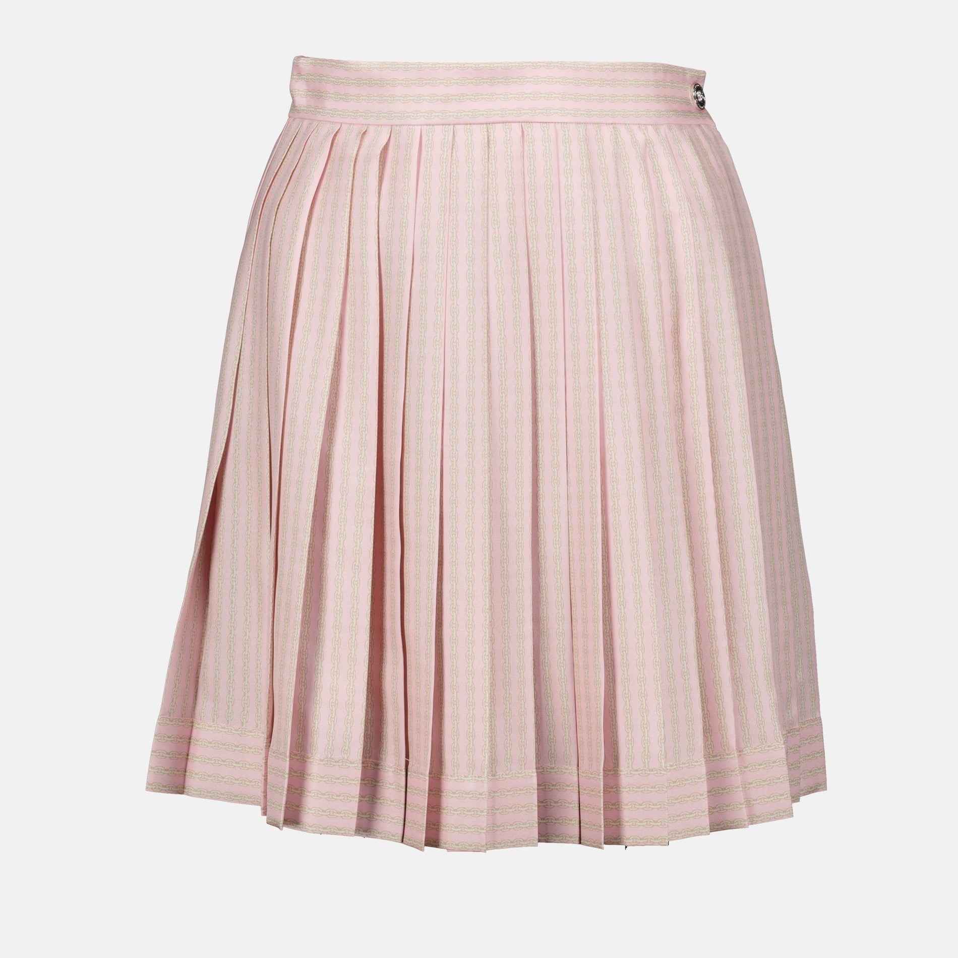 Versace Pleated Silk Skirt
