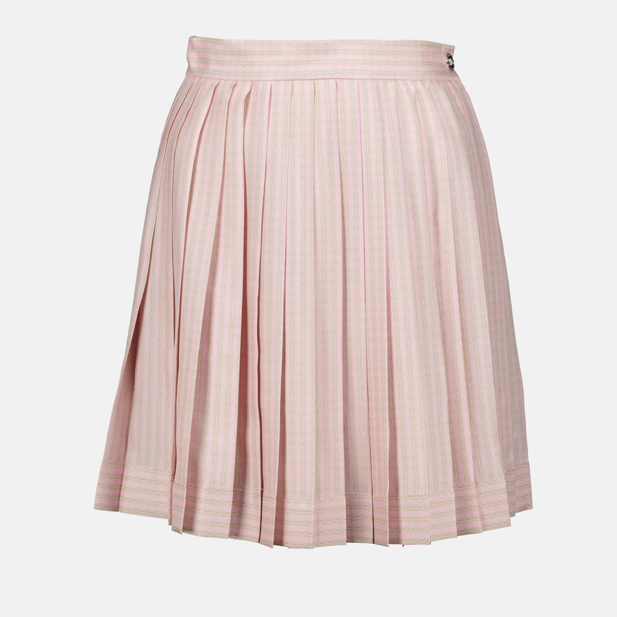 Versace Pleated Silk Skirt