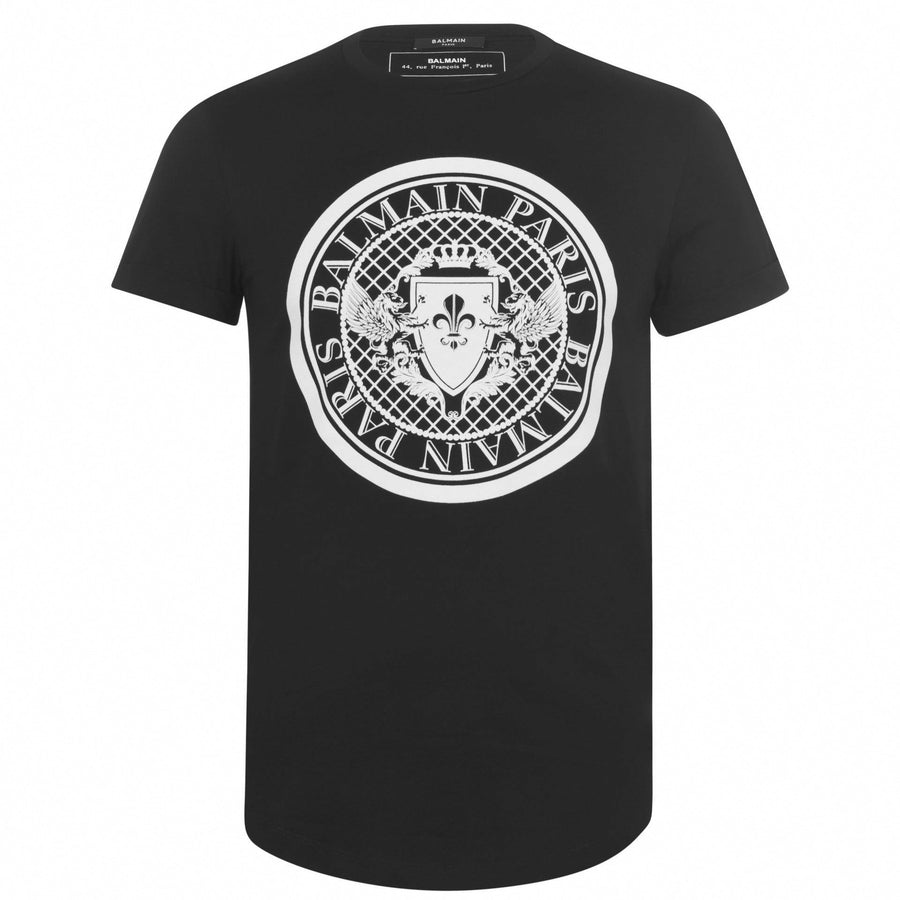 Balmain Coin Logo Cotton T-Shirt