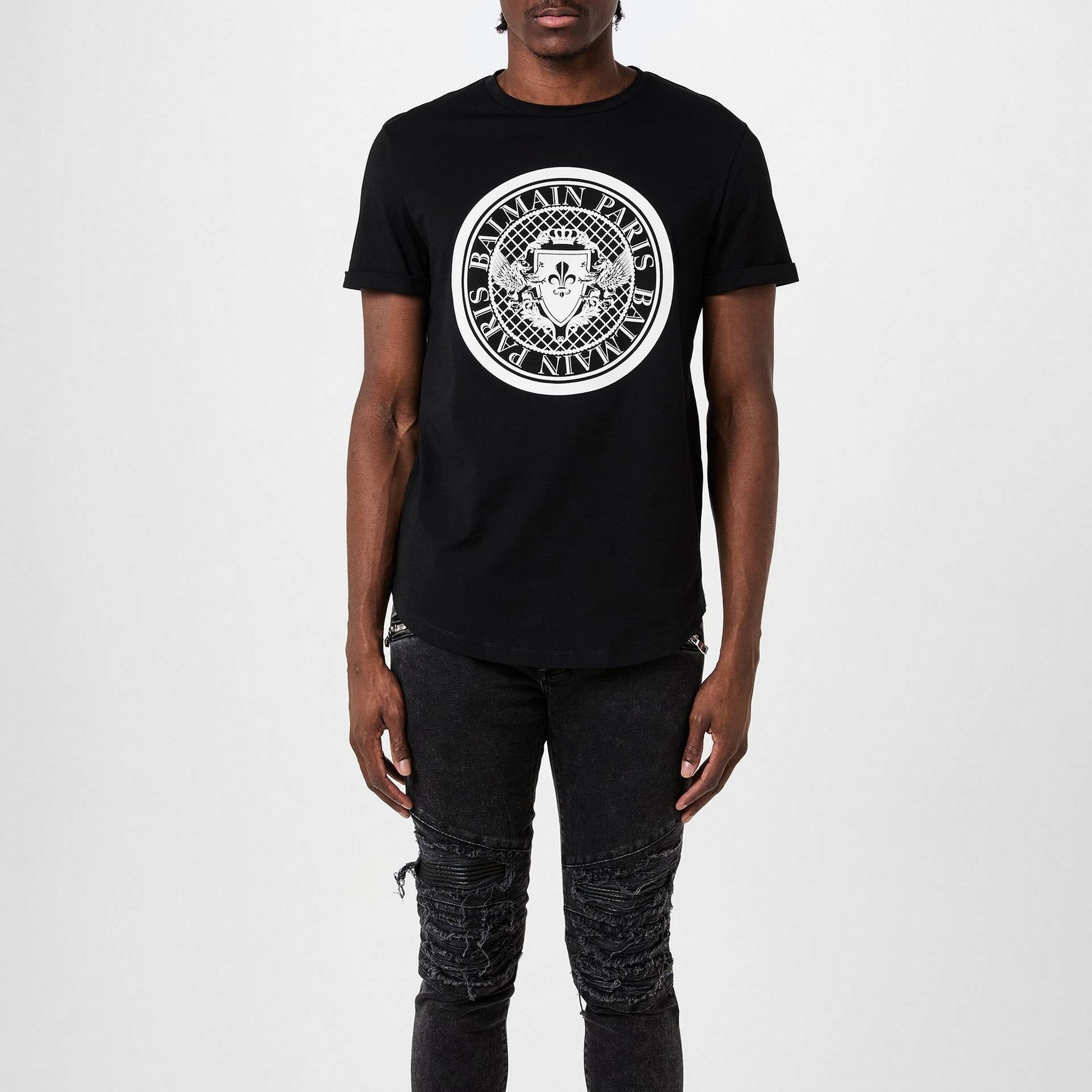 Balmain Coin Logo Cotton T-Shirt - image 3