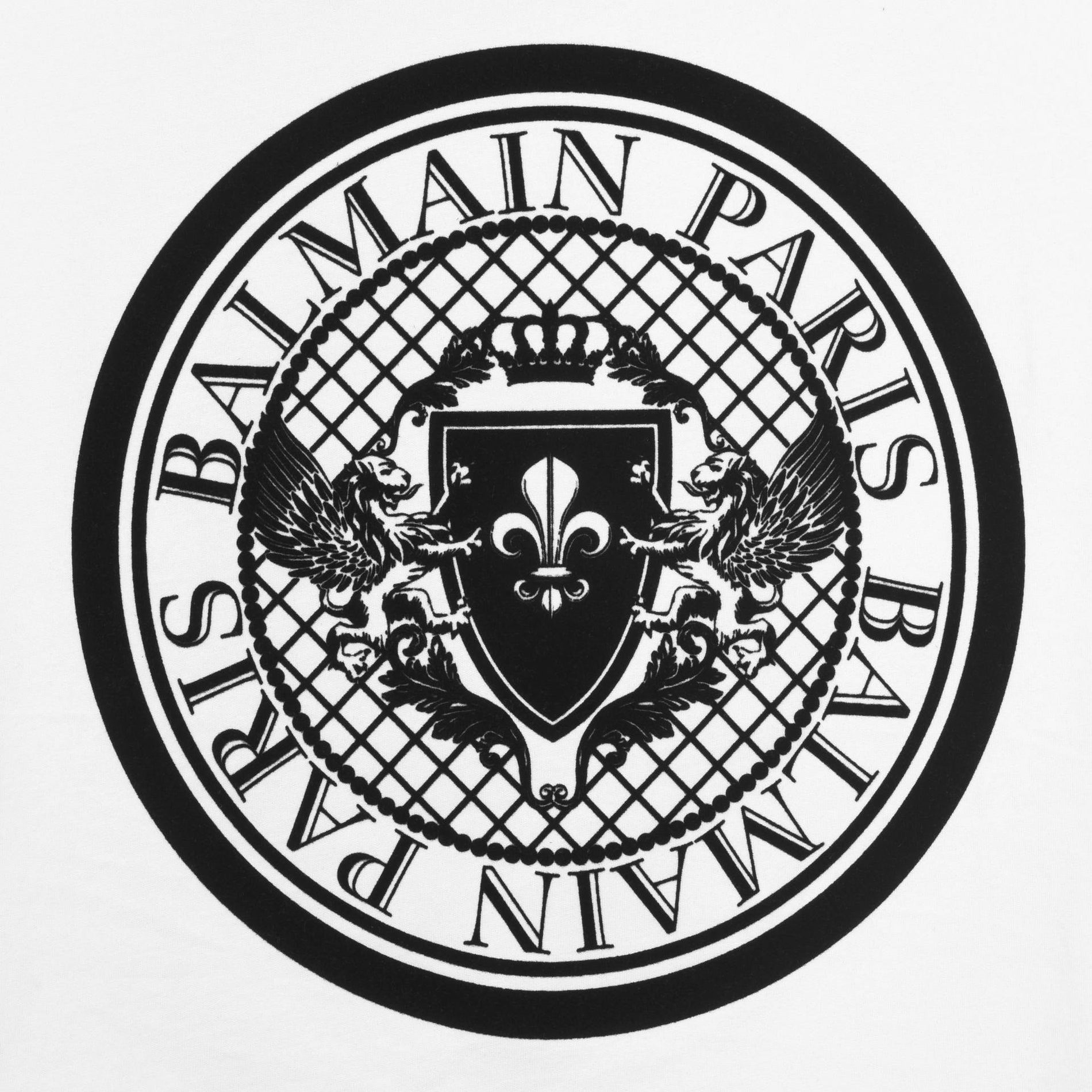 Balmain Coin Logo Cotton T-Shirt – White - image 6