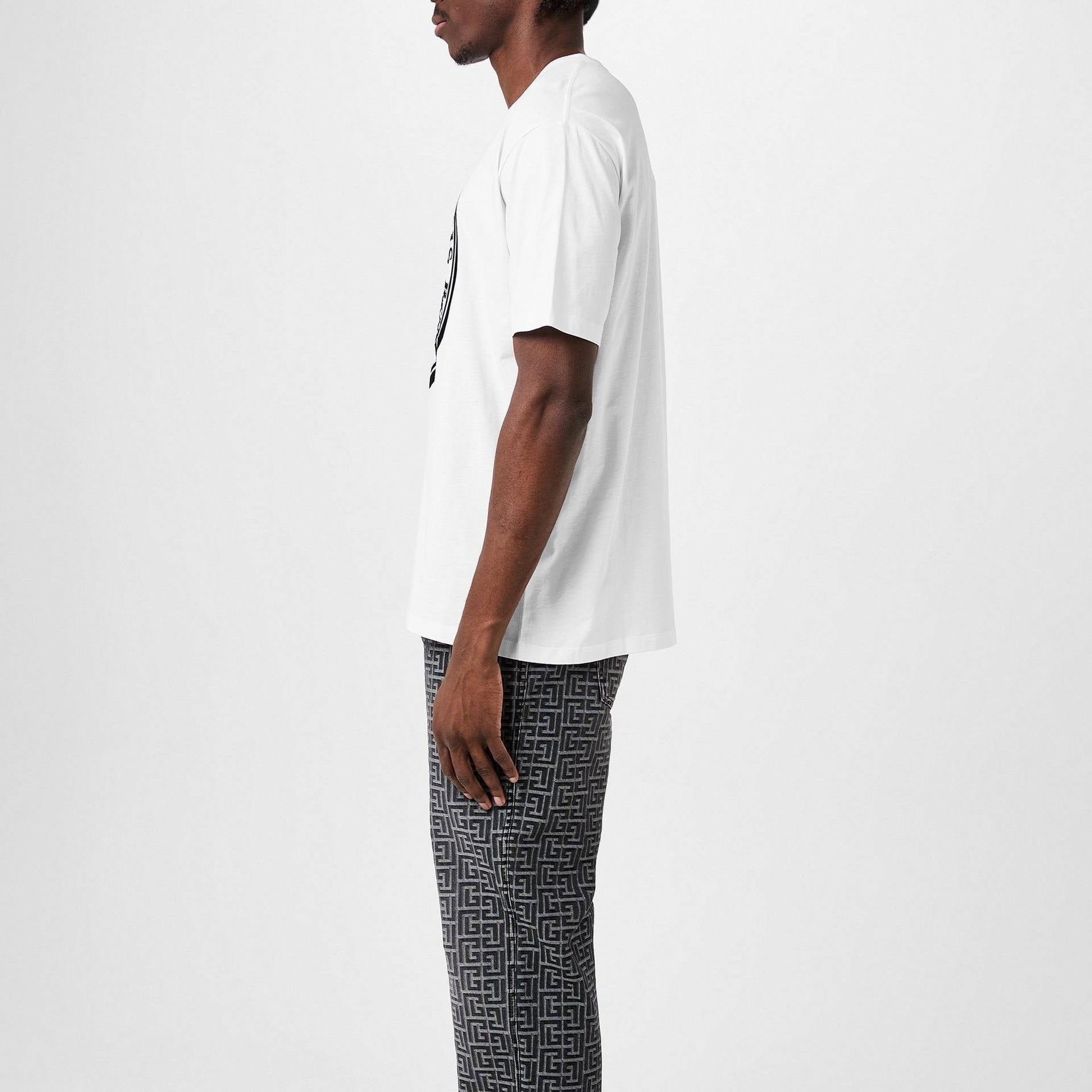 Balmain Coin Logo Cotton T-Shirt – White - image 5