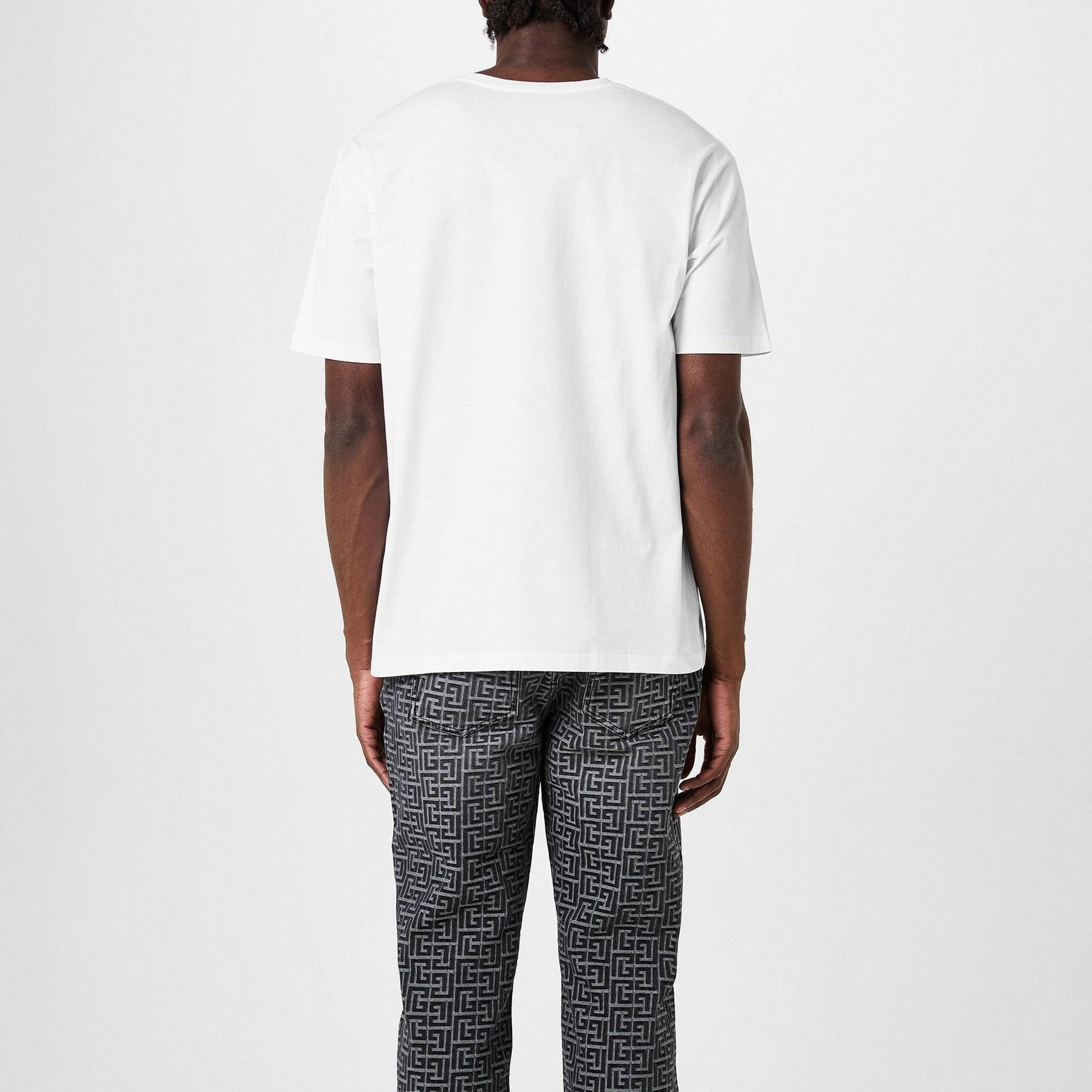 Balmain Coin Logo Cotton T-Shirt – White - image 4