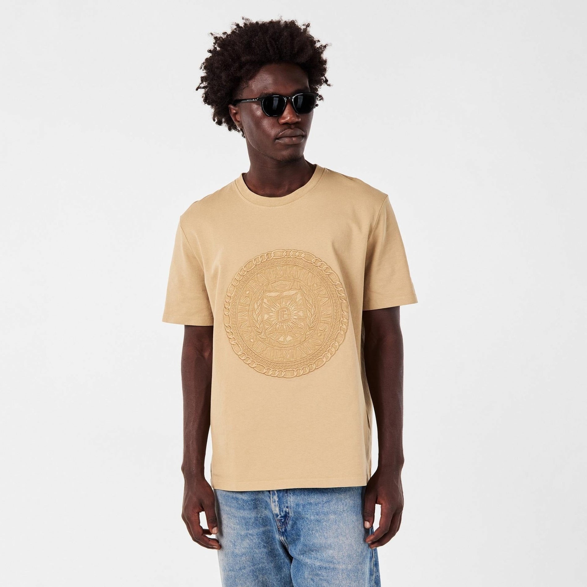 Balmain Men's Medal Logo Cotton T-Shirt - image 4