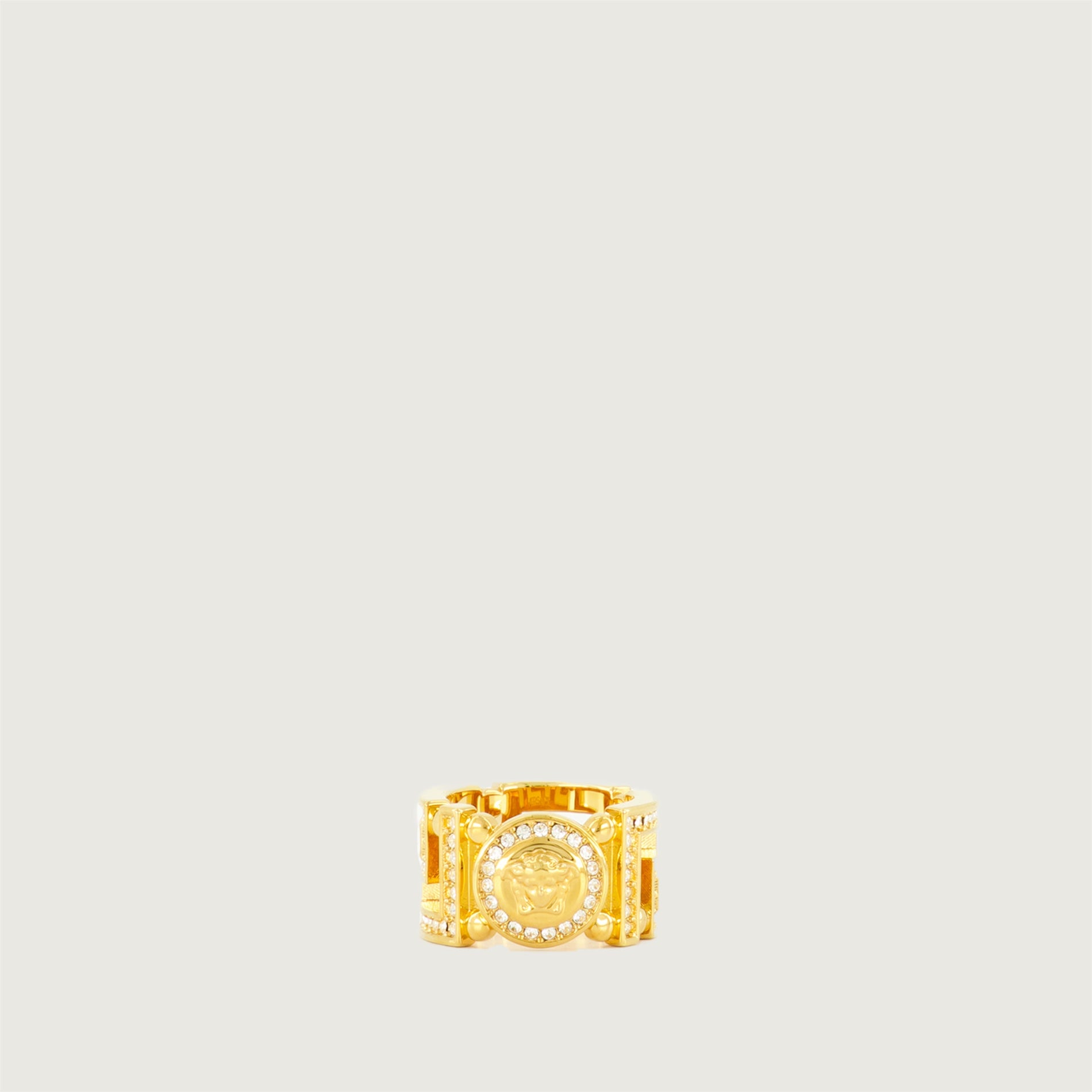 Versace Medusa Crystal Embellished Ring