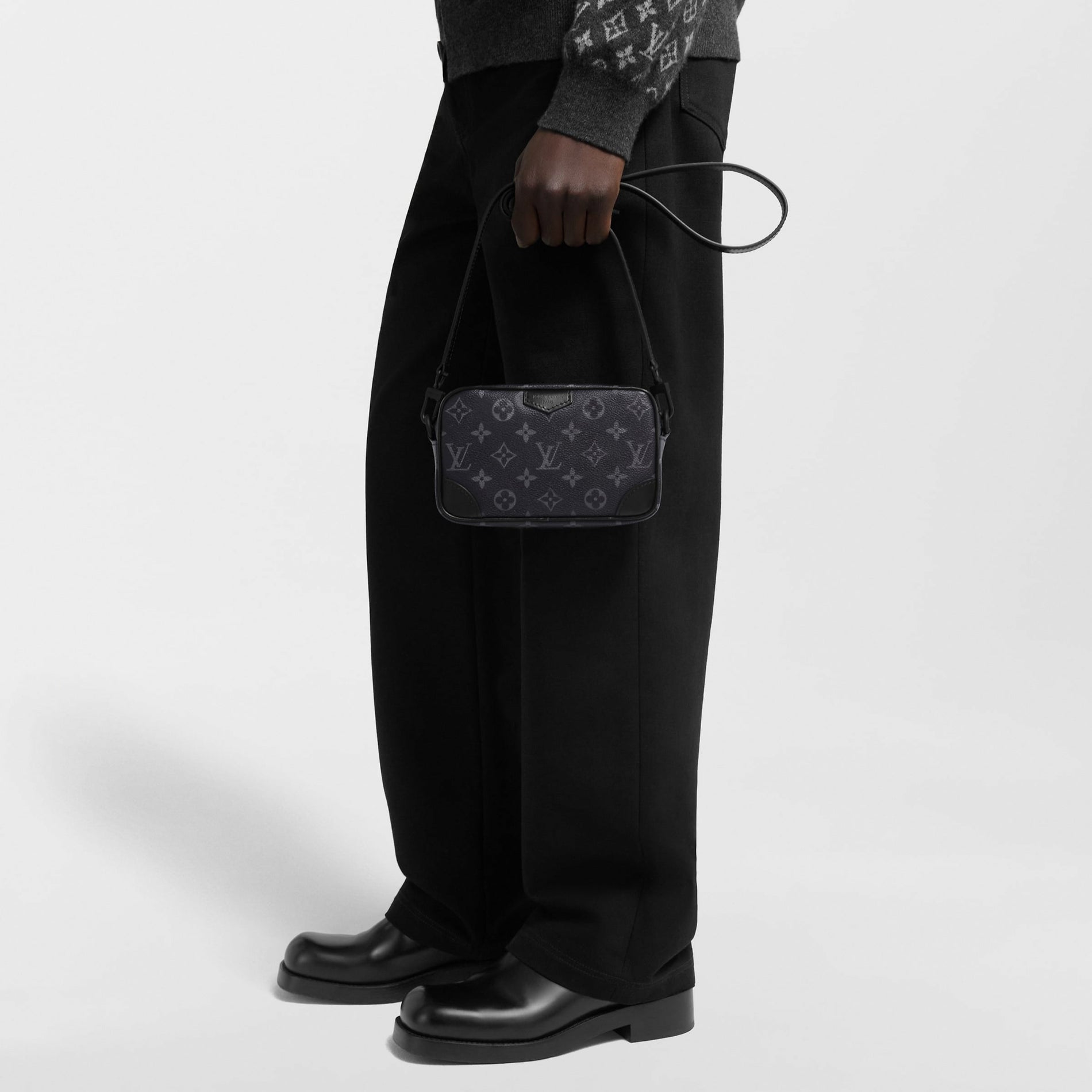 Louis Vuitton Eclipse Pochette / Mini Crossbody Bag (Black/Grey) - image 5