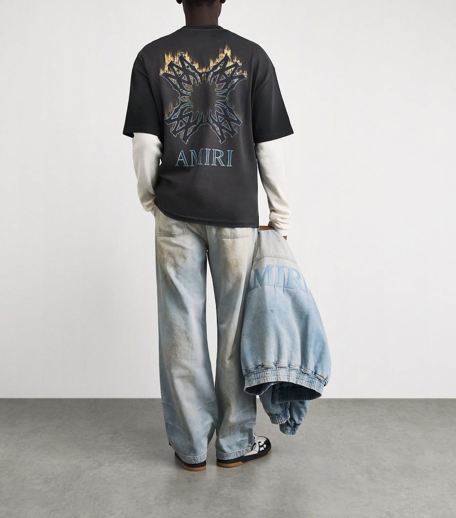 Amiri MA Quad Flames Oversized Cotton T-Shirt - image 6