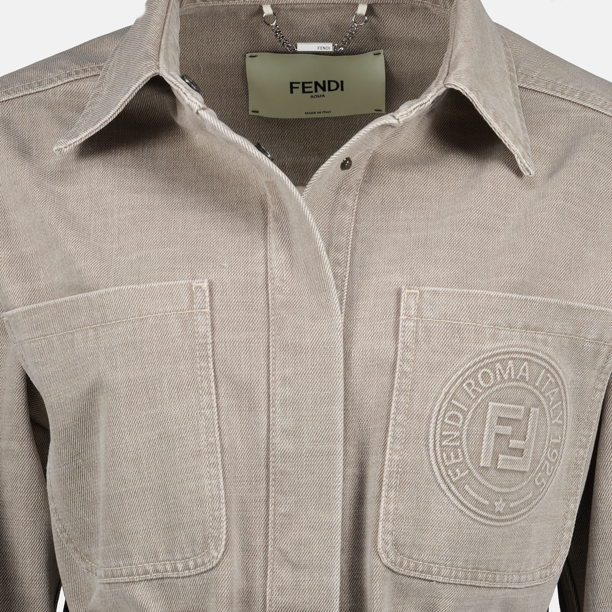 Fendi Overshirt in Stone Beige - image 4
