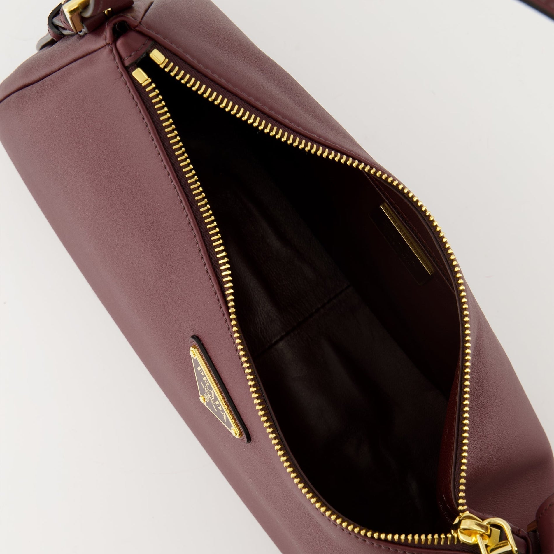 Prada Aimée Leather Shoulder Bag (Burgundy) - image 4