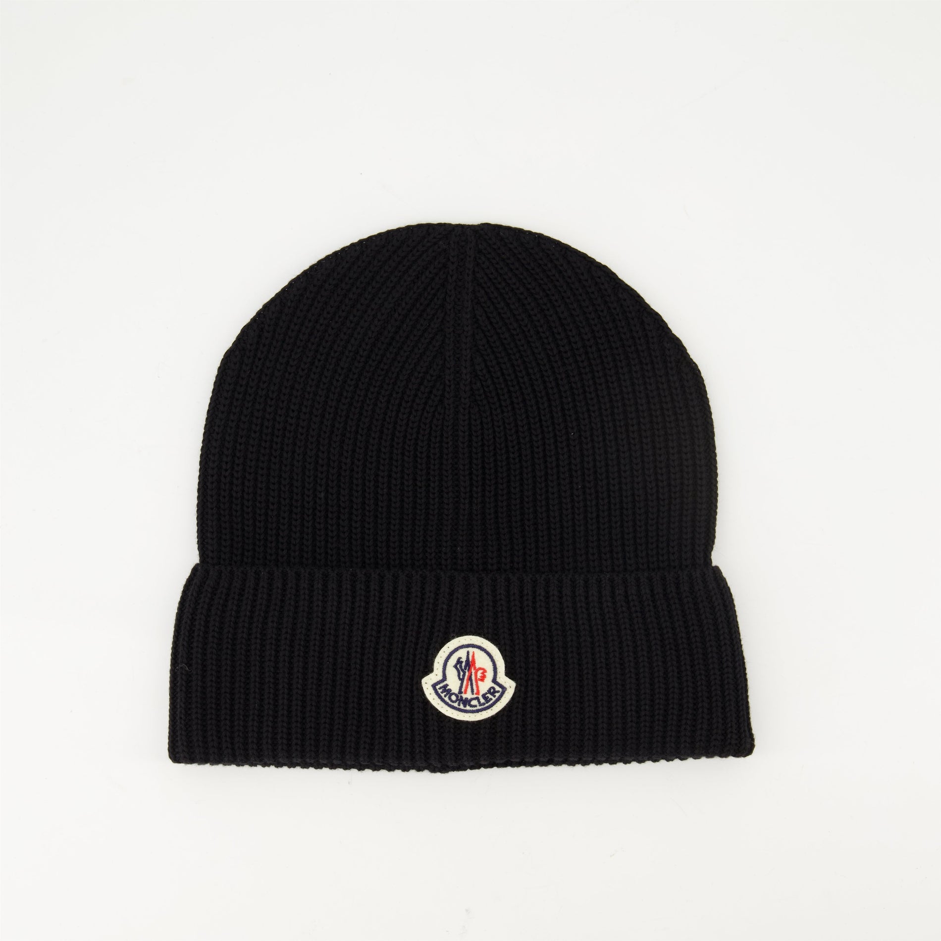 Moncler Black Knit Beanie