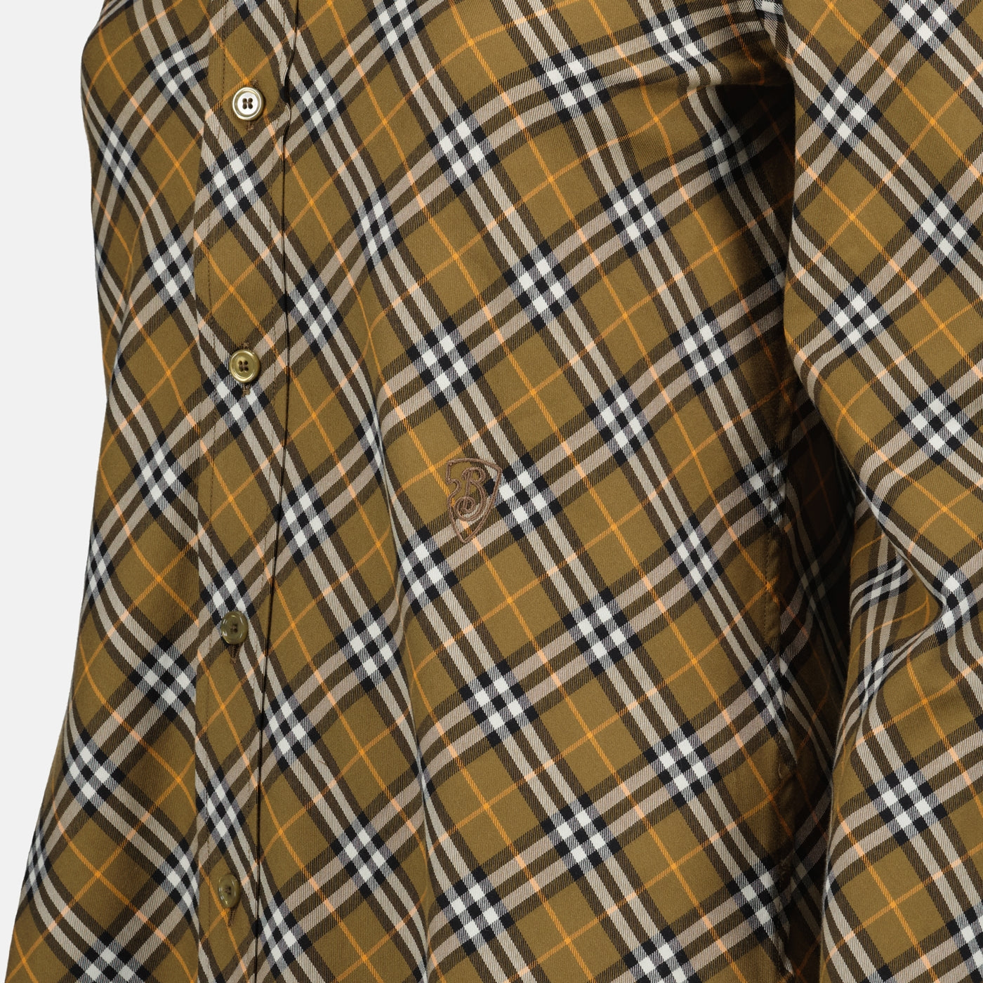 Burberry Vintage Check Cropped Shirt in Olive - image 3