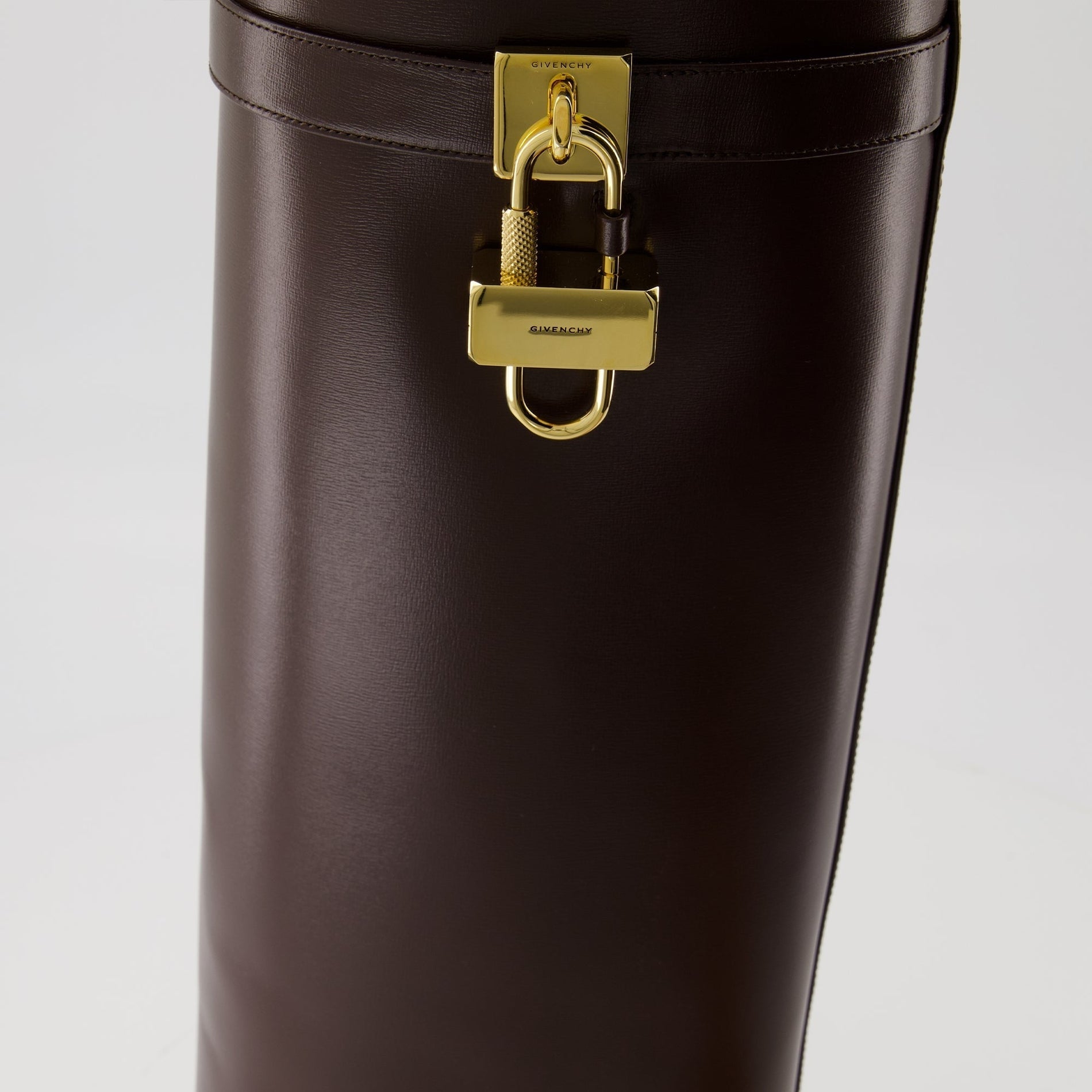 Givenchy Shark Lock Brown Knee-High Wedge Boots - image 6